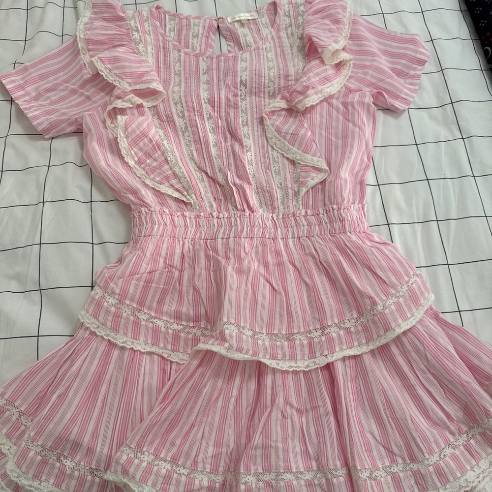 Pink Ruffled Dress natasha loveshackfancy - Picture 2 of 3
